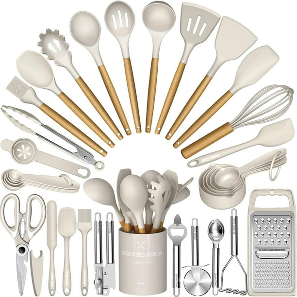 Juego de utensilios de cocina Umite Chef Silicone 34 piezas con rallador