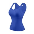 thumbnail image 5 of Yteetum Women's Tank Tops with Build in Bra Padded Summer Square Neck Sleeveless Shirts Casual Solid Lightwieght Comfy Layering Tanks, 5 of 8