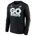 thumbnail image 2 of Men's Fanatics Black Philadelphia Eagles Super Bowl LIX Champions Big & Tall Go Birds Long Sleeve T-Shirt, 2 of 5