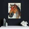 thumbnail image 5 of JRXY  Canvas Wall Art Cute Horse Pictures Painting Canvas Paintings Watercolor Horse Wall Art for Living Room Bathrooms Home Modern Office Decor Canvas Art Wall Decor 16x20 in, 5 of 5
