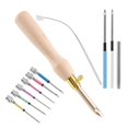 thumbnail image 3 of 11Pcs Punch Needle Tool Kit Embroidery Stitching Punch Needle & Needle Threader Embroidery Poking Cr, 3 of 5