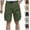 Army Green, variant on Gspmoly Men'S Shorts, Men'S Summer Casual Solid Fashion Pockets Elastic Waist Zipper Comfortable Shorts Cargo Pant Running Shorts for Men Clearance Khaki S