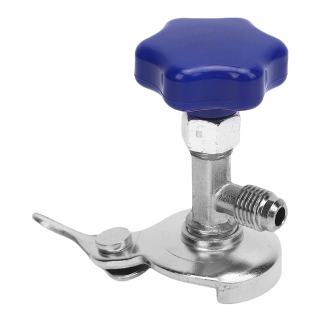 Universal Refrigerant Dispenser Valve Tool R134A Can Tap 1/4 SAE Refrigerant Bottle Opener for R12 R22 R502 HVAC with High Strength Alloy No Leak Design