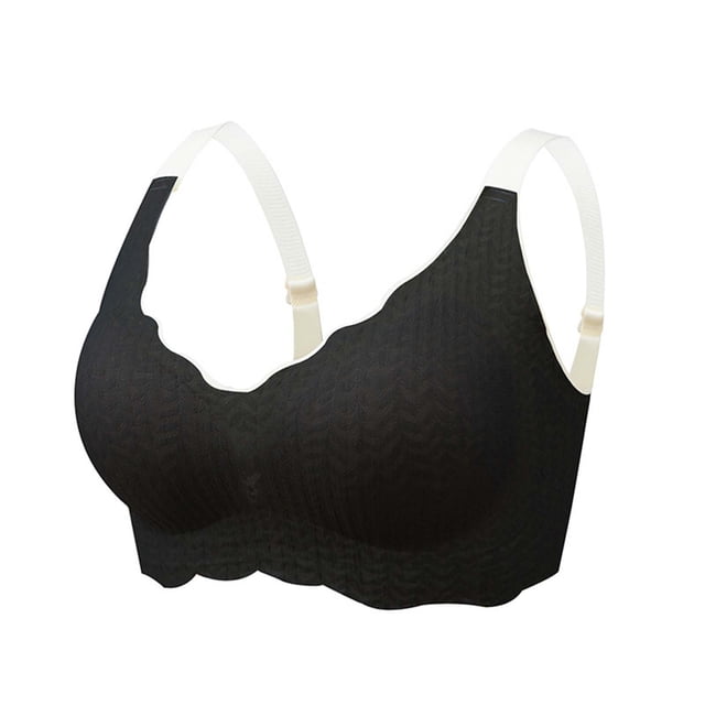 Sujetador Inalámbrico Ajustable de Color Sólido de las Mujeres Cuatro Filas, Levantamiento de la Reunión Del Diseño de la Ropa Interior Diaria para el Uso Cómodo de Todo el Día