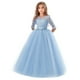 thumbnail image 3 of Elegante vestido de encaje de princesa para niños, vestidos bordados de flores para niñas, vestidos Vintage para niños, vestido de baile rojo para fiesta de navidad, 3 of 5
