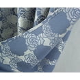 thumbnail image 4 of Olivia Gray PNK24108 53 x 84 in. Kayla Floral Textured Jacquard Single Rod Pocket Curtain Panel, Blue, 4 of 5