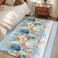 thumbnail image 4 of Area Rugs for Living Room 4x6 Ft, Blue Beach Coastal Non Slip Area Rugs for Kitchen Bedroom Entryway, Nautical Shell Starfish Coral Summer Washable Carpet Runner Rug Floor Mats for Bedroom, 4 of 8