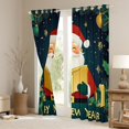 thumbnail image 3 of Manfei Vintage Santa Claus Curtains Pack of 2 (42x84 Each),Happy New Year Curtains Blackout,Teens Xmas Gifts Bedroom Curtains For Kids,Luxury Bedroom Decor, 3 of 6