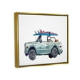 thumbnail image 4 of Stupell Industries Retro Beach Cruiser with Surfboard Minimal Illustration Metallic Gold Framed Floating Canvas Wall Art, 16x20, by Paul McCreery, 4 of 5