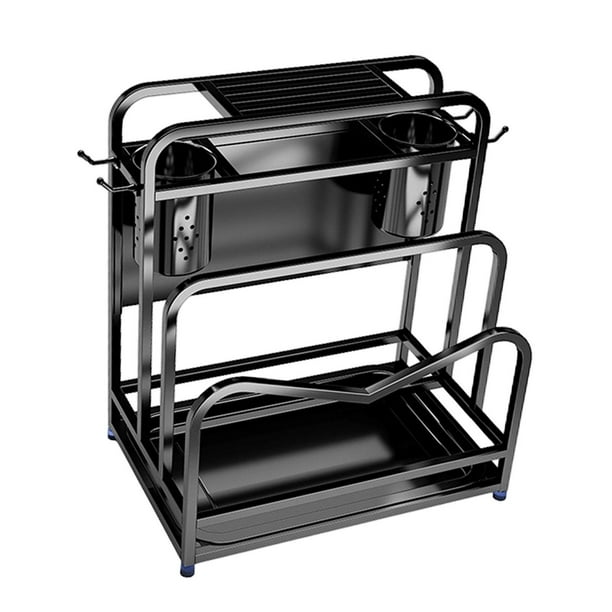 Organizador de tabla de cortar, soporte para utensilios de cocina con bandeja para ollas 338 cm x 22 cm x 36 cm
