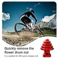 thumbnail image 2 of Bicycle Hub Nut Aluminum Alloy Anti-Rust Anti-corrosion Fixed Gear Wheel Hubs Professional Bike Components Replacing Parts Red, 2 of 9