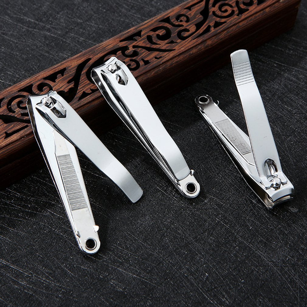 5pcs Nail Clippers Household Flat Nail Clippers Stainless Steel Nail