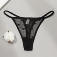 thumbnail image 3 of Tanga transparente de encaje Sexy para mujer, ropa interior de cintura baja, pantalones en T, lencería, corazón, transparente, calzoncillos de malla, 3 of 5
