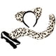 thumbnail image 2 of Conjunto de cola de animal, disfraz, disfraz, decoración, fiestas temáticas de animales, regalo, cosplay para Leopardo de las nieves 2 piezas, 2 of 7