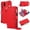 Red, variant on Allytechgroup Wallet Case for iPhone XS/X, RFID Blocking Multiple Cards Holder Zipper Pocket Hand Strap Shockproof Stand Phone Case with Crossbody Lanyard for Women Girls, Black