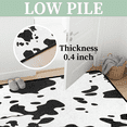 thumbnail image 4 of CURLYOOT Cow Print Rug for Living Room Bedroom, 4x6 Ft Washable Area Rug, Non Slip Rugs for Entryway, Black and White Cow Large Carpet for Indoor Dining Room, 4 of 8