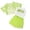 1-Yellow749, variant on Byoo Little Girls Letter Print Outfit Set Short Sleeve Mesh Cropped Camisole Dolphin Shorts Cloth Set Sporty Comfortable Tracksuit