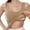 Khaki, variant on HNMKIU Women's Solid Color Ribbed U Neck Wide Strap Camisole with Built in Pads for Summer Outerwear Built in Bra Tank Tops for Women Khaki,XL