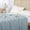 Light Blue, variant on Premium Bamboo-Cotton Waffle Weave Blanket, for Couch Bed Vehicles & Sofa, Breathable Soft Throw Blanket for All Season Use, Summer Quilt