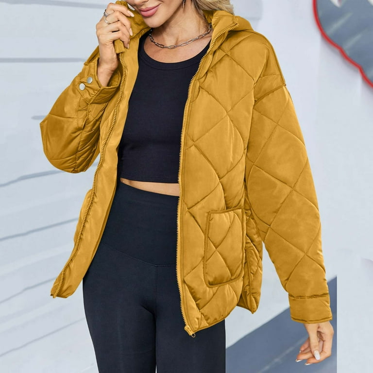 Zpanxa Puffer Jacket Womens Winter Coats Warm Quilted Jackets