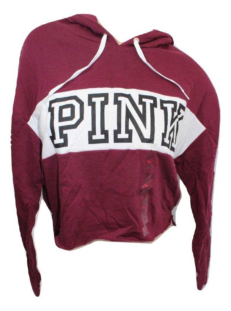 victoria secret pink crop top hoodie