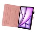 thumbnail image 5 of Dteck Folio Case for iPad Air 11-inch (M2) 2024, Multi-Angle Viewing Protective Stand Cover with Pencil Holder & Card Holder,Pink, 5 of 8