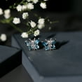 thumbnail image 5 of Rosec Jewels Butterfly Stud Earrings with London Blue Topaz for Women (AAA Quality), 18K White Gold, 5 of 7