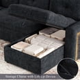 thumbnail image 5 of Homfa 81" Sleeper Sofa Bed with Pull Out Couch, Adjustable Backrest Convertible Sofa Bed with Storage Chaise Couch & USB Charging Port, 3 Seat L Shape Sofa Couch with Chaise for Living Room Apartment, 5 of 10