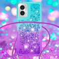 thumbnail image 4 of Funda para Motorola MOTO G Play 4G 2024 Brillantina Líquida Divertida Reluciente y con Cristales en Movimiento Cuerpo Cruzado con Cordón Ajustable, 4 of 5