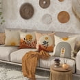 thumbnail image 5 of Terracotta Bohemian Pillow Covers 18x18 Set of 4, Geometric Abstract Decorative Throw Pillows for Couch & Bed, Modern Mid Century Sun Sunset Sunrise Theme Indoor & Outdoor Decor, 5 of 6