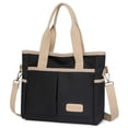thumbnail image 1 of Canvas Commute Bag Contrast Color Top-Handle Bags Multi-function Simple for Work, 1 of 7
