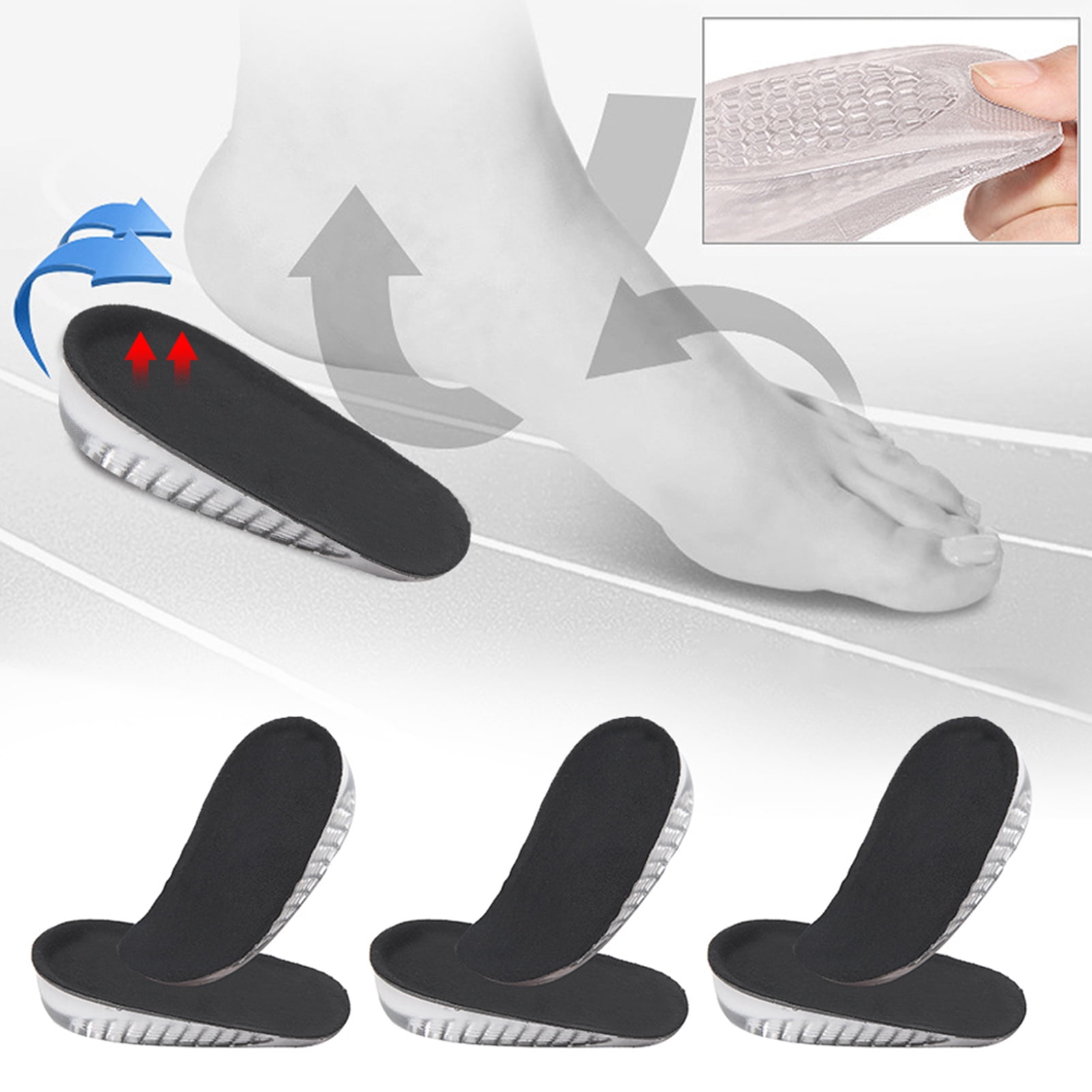 2X Sticky Fabric Shoes Back Heel Inserts Insoles Pads Cushion Liner Grips RS 