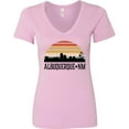 thumbnail image 3 of Inktastic Albuquerque New Mexico Skyline Women's V-Neck T-Shirt, 3 of 5