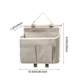 thumbnail image 3 of Wall Hanging Storage Bag,Large Capacity Multi-Pocket Canvas Wall Organizer for Over The Door | Closet Storage Pouch with Hang Rope | Perfect for Bathroom Kitchen & Bedroom,Gray, 3 of 7