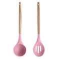 thumbnail image 1 of Utensilios de cocina del silicón de la cocina, sistema del utensilio de cocina de 2 piezas, utensilios de cocina de madera fáciles de limpiar, 1 of 5