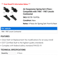 thumbnail image 2 of Air Suspension Spring Set 4 Piece - Compatible with 1984 - 1987 Lincoln Continental 1985 1986, 2 of 2