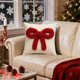 thumbnail image 4 of Funda De Almohada De Algodón Fundas De Almohada Navideñas De 45x45cm, Decorativas, De Algodón Suave Y Con Cremallera Oculta, Para Decoración Festiva Del Hogar, Color Rojo (1 Unidad) Rkxzt, 4 of 6