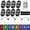 8PCS, variant on Luces LED Estroboscópicas Para Carro Car Lights Interior Wireless Under Glow for Ebike Motorcycles Trucks 8 Colors Type-C Rechargeable Light Remote Control Anti Collision Warning Lights