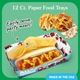 thumbnail image 2 of Big Dot of Happiness Train Party Paper Food Trays, Disposable Food Boats for Railroad Party Crossing Birthday, Double-Sided Paper Meal Holders for Nachos, Hot Dogs, French Fries - 12 Ct, 2 of 5
