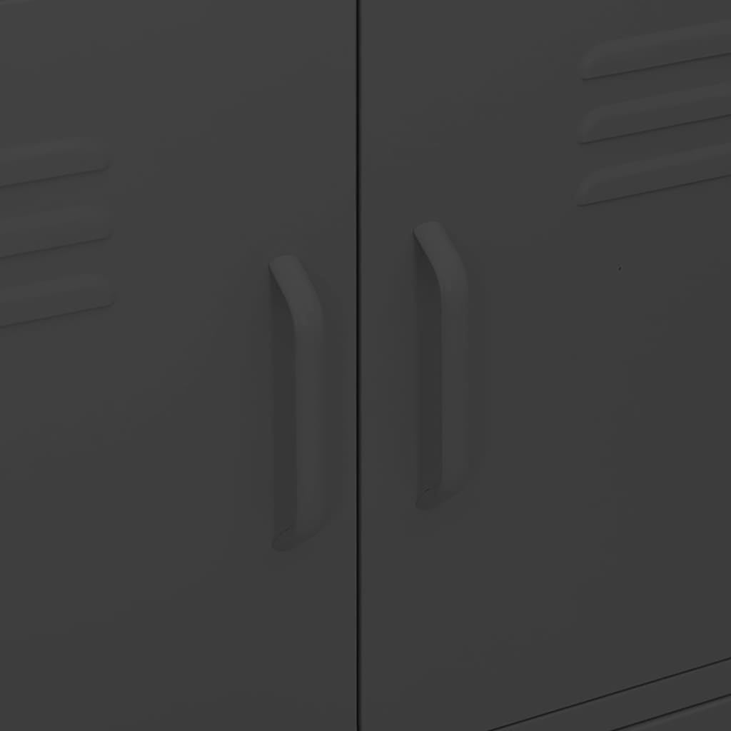 vidaXL Storage Cabinet Freestanding File Cabinet with Shelves for Office Steel
