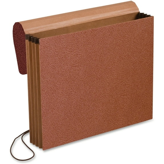 Standard Expanding Wallet, 3.5" Expansion, 1 Section, Letter Size, Red Fiber | Bundle of 5 Each