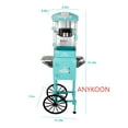 thumbnail image 2 of Anykoon 10 Oz Popcorn Machine with Cart ,Wheels & Stainless Steel Kettle Popcorn Maker Measuring 3 plastic spoon for Home, Theater, Party, Cyan, 2 of 5