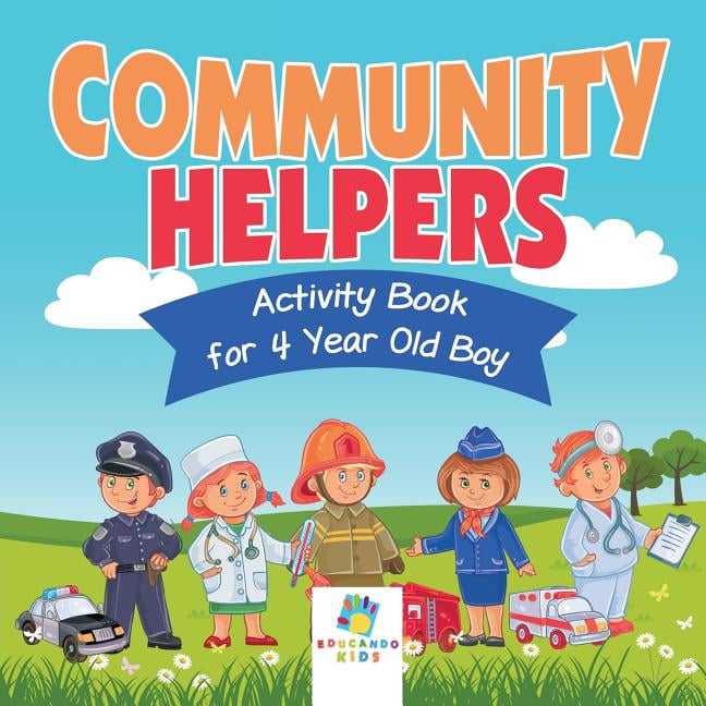 Community Helpers Activity Book for 4 Year Old Boy (Paperback