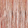 thumbnail image 2 of Cortinas con flecos metálicos - Cortinas brillantes Ghirlande - Decoración de fondo para fiestas de cumpleaños - Bodas - Navidad - Despedidas de soltera - Cortina de oropel para puerta - Oro rosa, 2 of 5