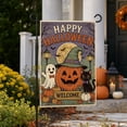 thumbnail image 2 of KRONDO Halloween Garden Flag 12x18 Double Sided, Ghost Pumpkin Welcome Yard Flag, Burlap Spooky Outdoor Lawn Decor for Farmhouse Patio & Garden, 2 of 10