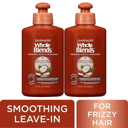 Garnier Whole Blends Leave-In Conditioner with Coconut Oil & Cocoa Butter Extracts, 2 count