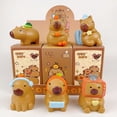 thumbnail image 1 of 6 figuras de juguete de moda de Little Bean Capibara, juguetes de capibara de celebridades de Internet, máquinas de muñecas, muñecas gashapon, adornos de escritorio, 1 of 5