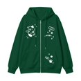 thumbnail image 4 of KHONTS Women's Y2k Zip up Cute Graphic Hoodies Casual Cartoon Harajuku Clothes Oversize Streetwear Jacket Green M, 4 of 4