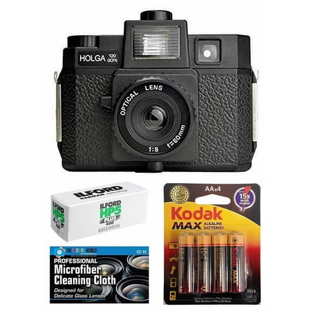 Holga 120GCFN Medium Format Film Camera with Built-In Flash +ILFORD HP5 120 Film