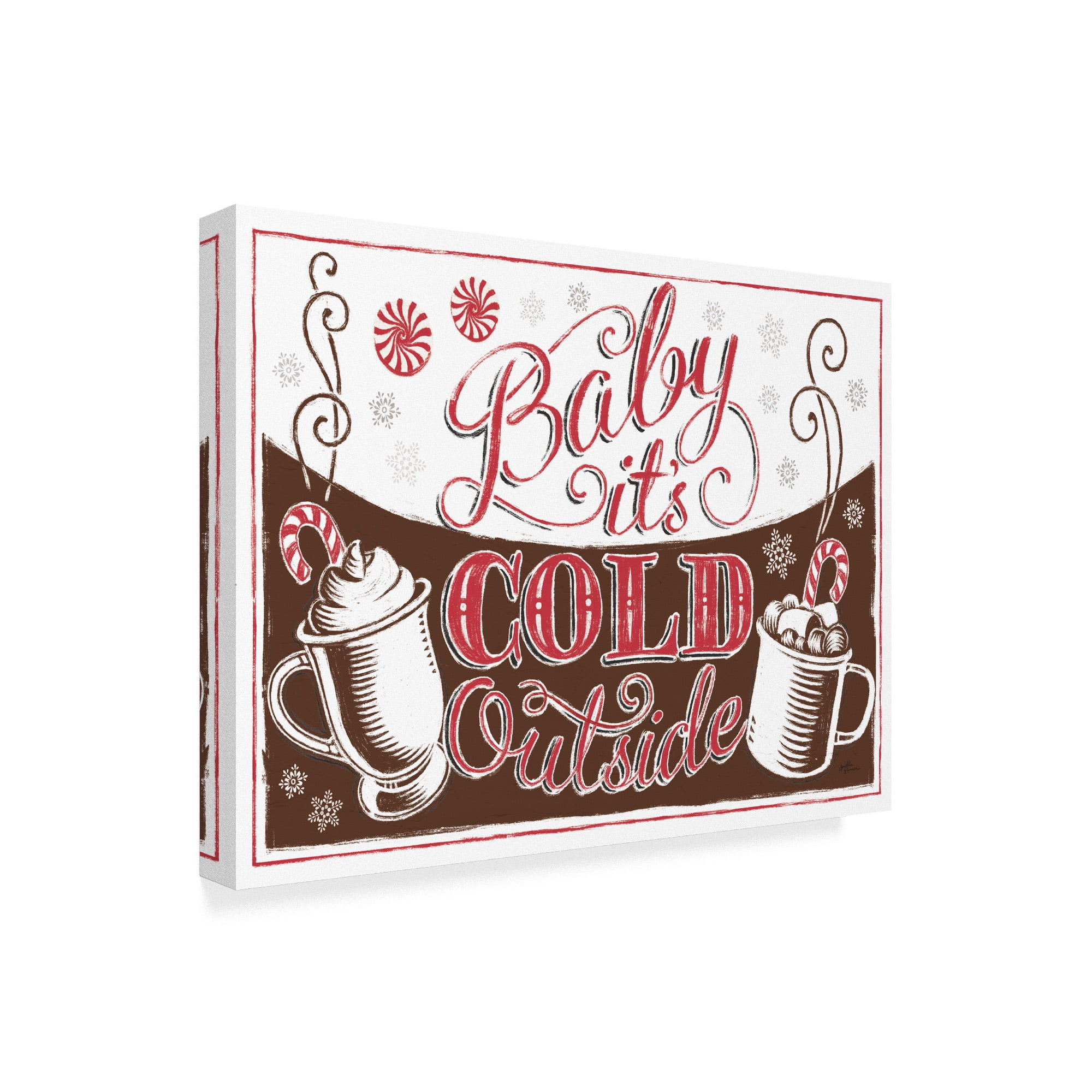 Trademark Fine Art 'Merry Little Christmas I Brown' Canvas Art by Janelle Penner